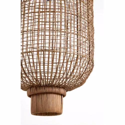 Light & Living Dorzan Hanglamp - Bruin - Rotan en Metaal - B: 37 cm, H: 64,5 cm