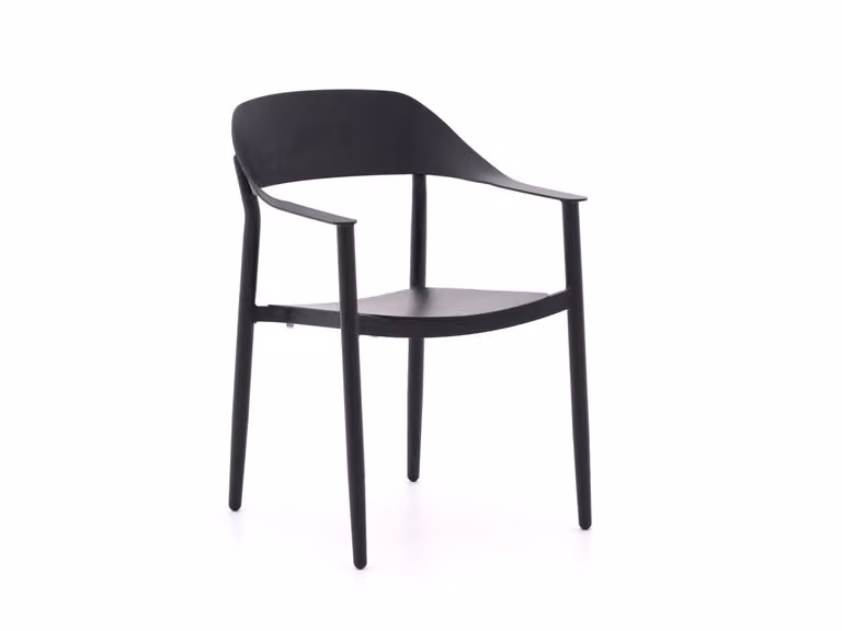 Bellagio Valli Dining tuinstoel met armleuningen - Grijs - Aluminium