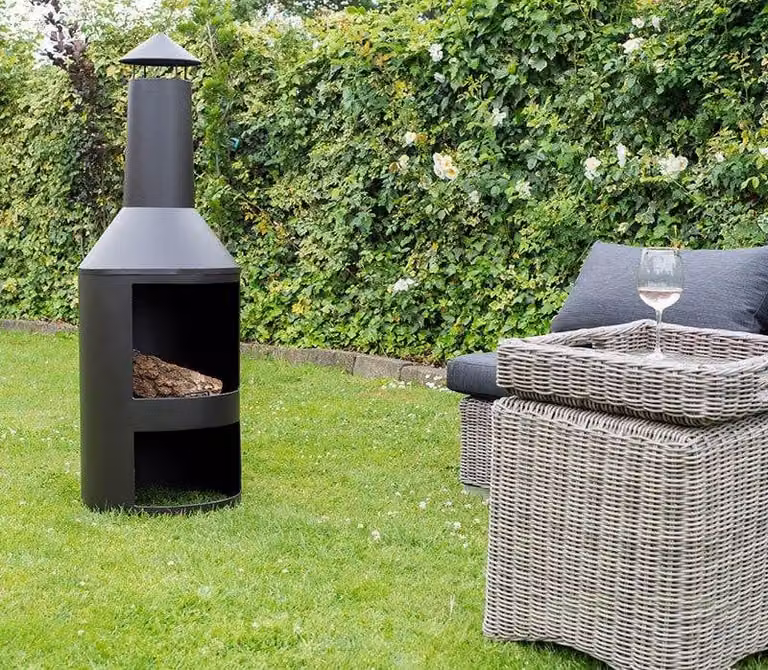 HEAT Larvik terrasverwarmer met houtopslag