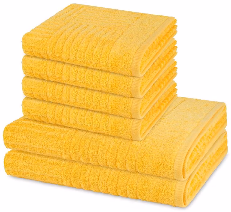 Ross Handdoekenset 6 stuks met 4 handdoeken en 2 douchehanddoeken