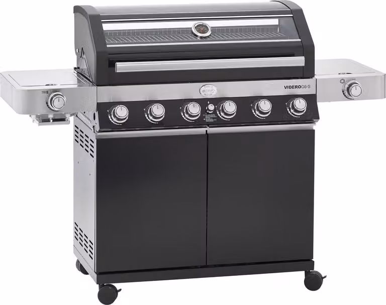 Rösle Barbecue Gas Videro G6-S Vario 30 mbar - Roestvast Staal - Zwart