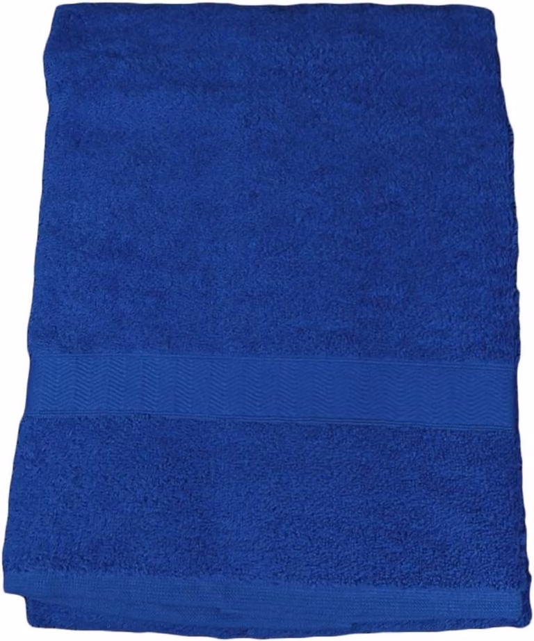 Set van 2 Katoenen Handdoeken Blauw Nacht - Badlaken en Gastendoek