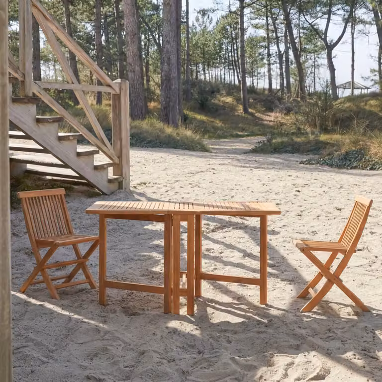 Tikamoon Klaptafel Capri voor 2/4 personen - Bruin - Acaciahout