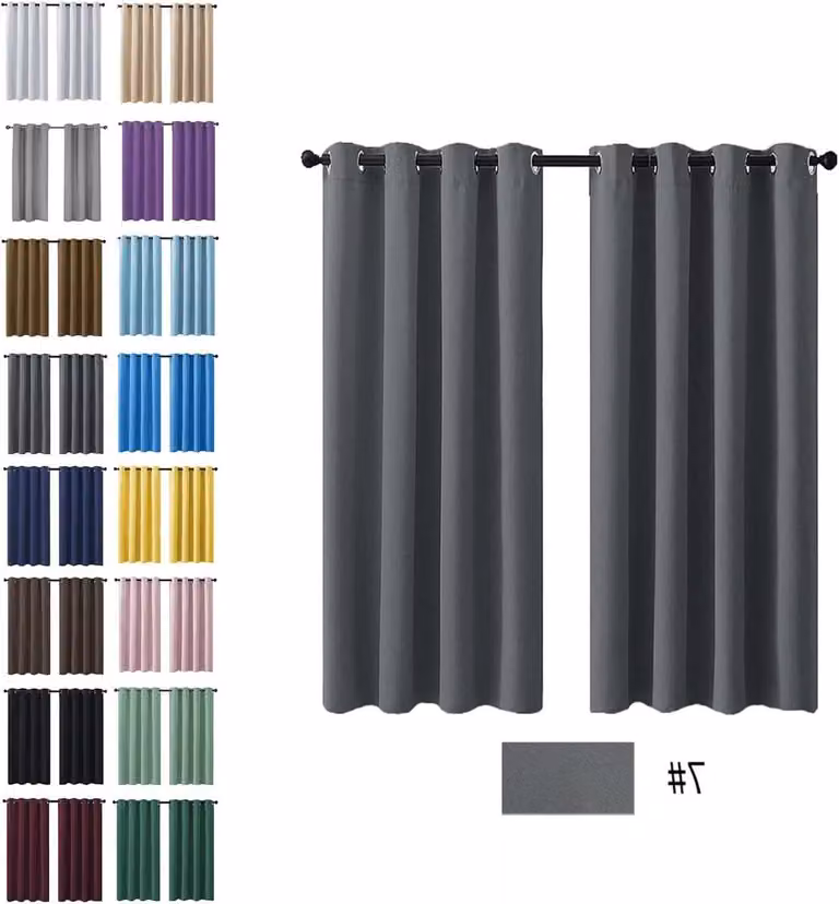 Donkergrijs thermogordijn voor de woonkamer - Lichtdicht en verduisterend - B/D/H: 320 x 110 cm