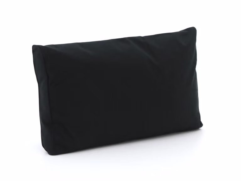 Madison Loungekussen voor de tuin, Zwart, Outdoor textiel, 73 x 40 cm