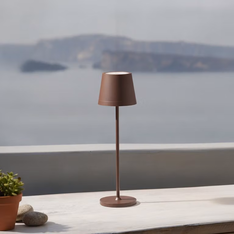 Nova Luce Seina oplaadbare tafellamp - Bruin
