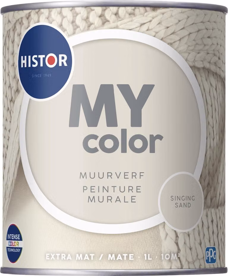 Histor MY Color Muurverf Singing Sand - Extra Mat en Reinigbaar - 1L