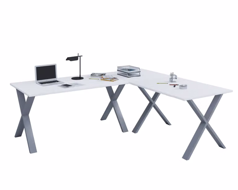 VCM Lona X Houten Hoekbureau - L-vorm - Breedte: 220 cm, Diepte: 80 cm