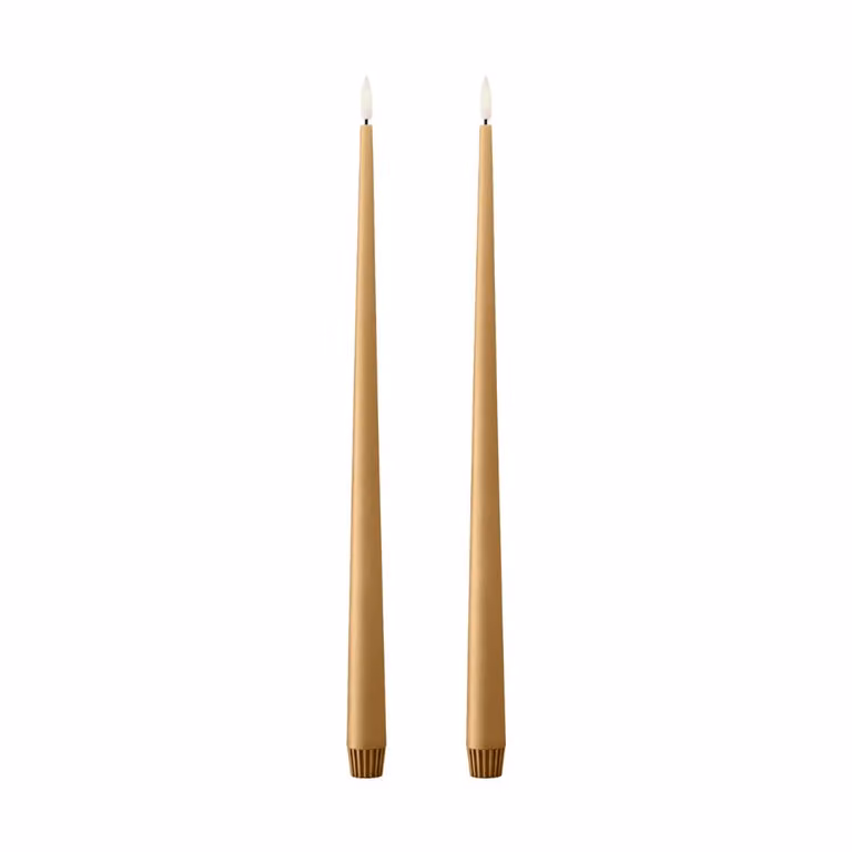 Ester & Erik LED Taper Kaarsen 2-pack Almond Butter, 40 cm