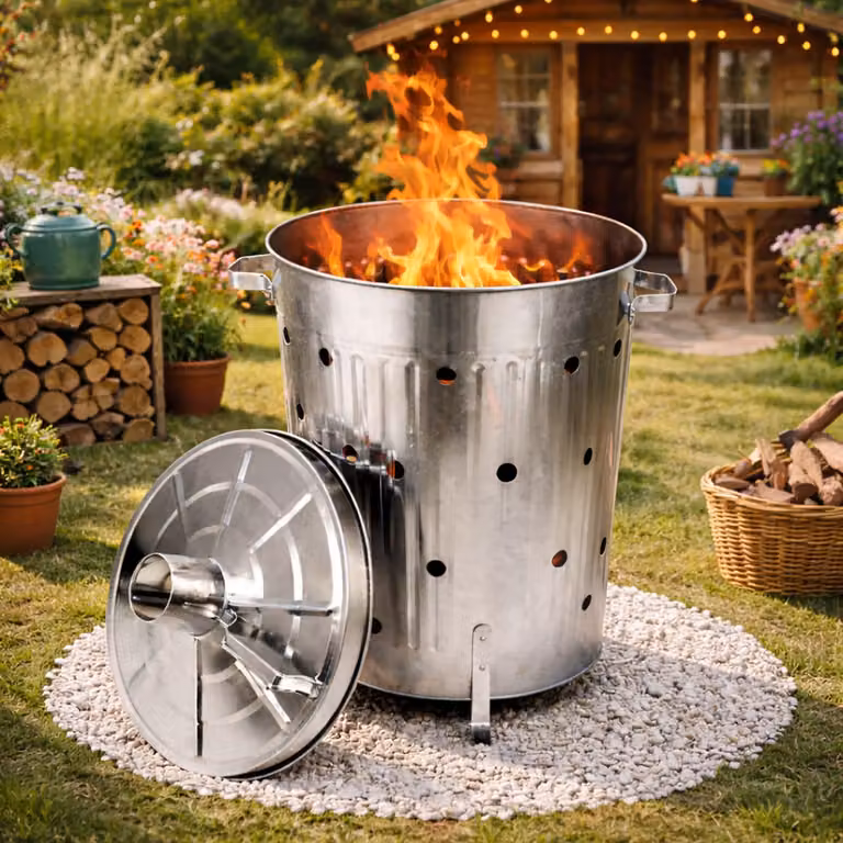 INDA-Exclusiv Fire Basket XL Verbrandingsvat, Verzinkt, 75 liter