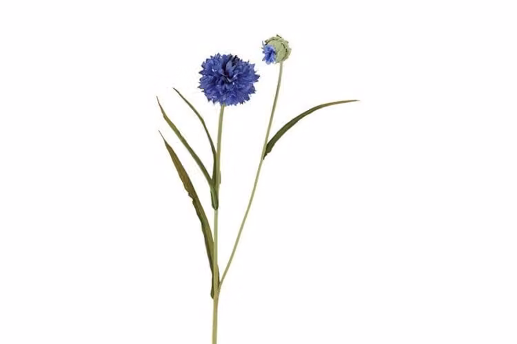 Countryfield zijden bloem Centauria blauw 77 cm