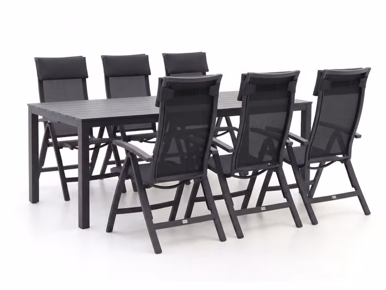 Bellagio 7-delige tuinset van polywood voor 6 personen