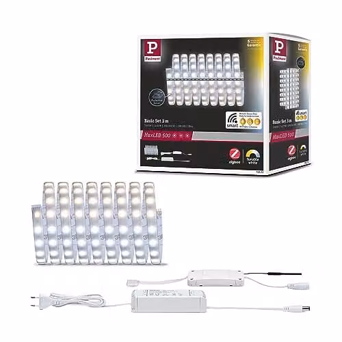 Paulmann MaxLED 500 LED-strip basisset Smart Home Zigbee tunable white zilver 3 m IP44 17 W 1530 lm