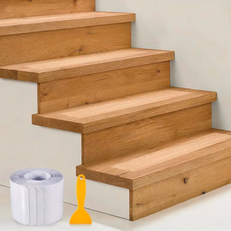 Merkloze Antislip Traptreden - Zelfklevende Trapmatten voor Veilig Traplopen - Transparant - 15 stuks - 80 x 10 cm