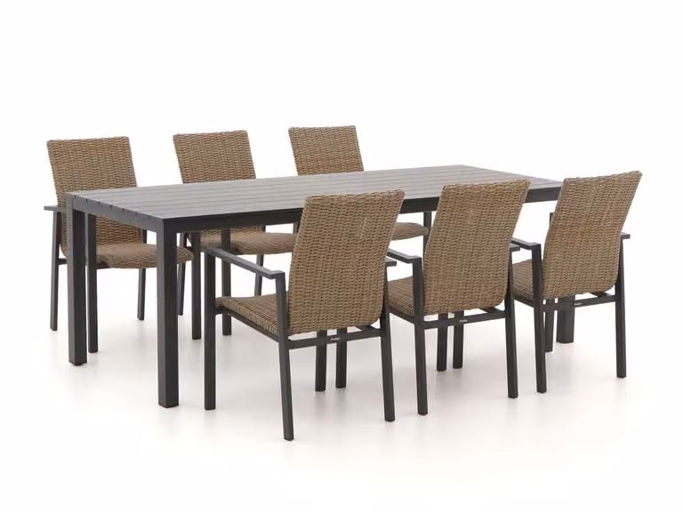 Manifesto Furniture Diningset voor 6 personen, Aluminium, Grijs, Beige of Antraciet
