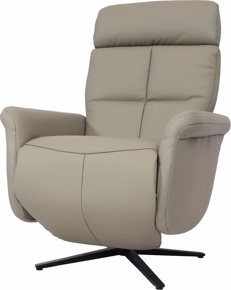 Mendler Relaxfauteuil HWC-L10, moderne draaibare ligfauteuil met ligfunctie, grijs