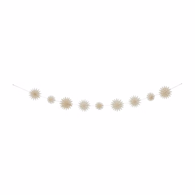 Bloomingville Bellac kerstslinger met sterren in wit en beige