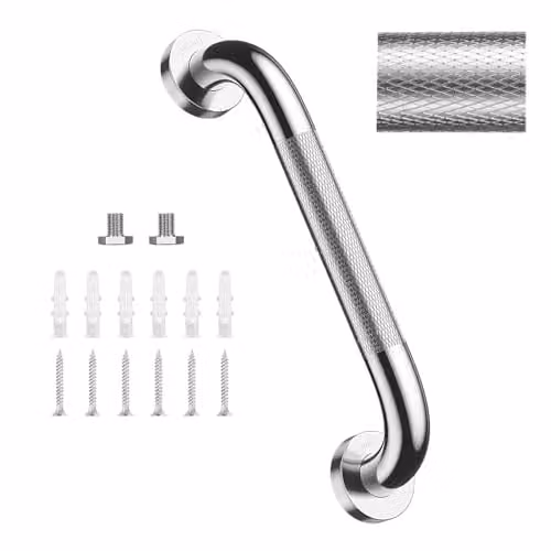 Supregear Antislip Handgreep voor Badkamer - Roestvrij Staal - 60 cm - Zilver