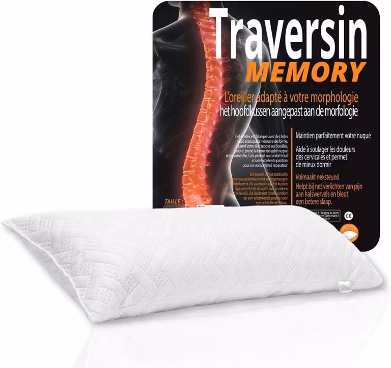 Wit Rolkussen van 100% Memory Foam voor Zijslapers, Lengte: 90 cm