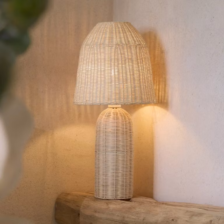 Light & Living Tafellamp Mandor Rotan Beige/Bruin B: 28,5 cm, H: 60 cm
