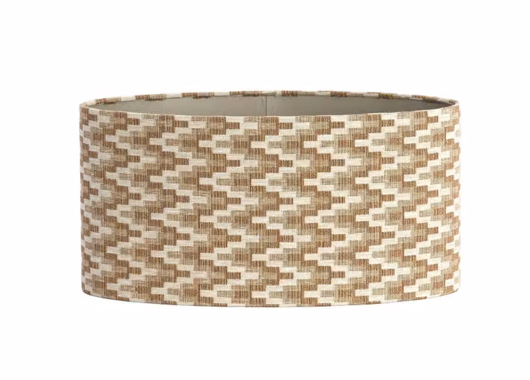 Light en Living Jinx Ovaal Textiel Kap - Bruin - H 45 x B 21 x D 22 cm