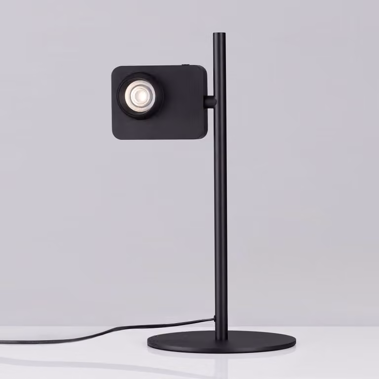 Lyora Tafellamp Kedros zwart aluminium met LED warm wit B: 27 cm, D: 46 cm, H: 27 cm