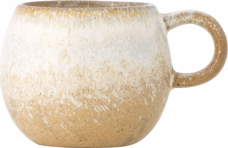 Bloomingville Paula espressokop set van 4 stuks, beige, steengoed, 14 cl, Diameter: 7 cm, Hoogte: 6 cm