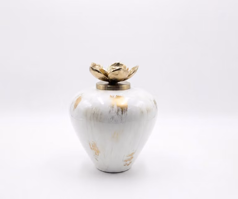 DELIFE Vaas Florena Kintsugi Handgemaakt Glas B: 22 cm, D: 22 cm, H: 28 cm