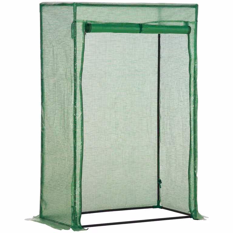 Outsunny tomatenkas met massief verzinkt stalen frame en UV-bestendig PE, groen, H x B x D: 149 x 100 x 50 cm