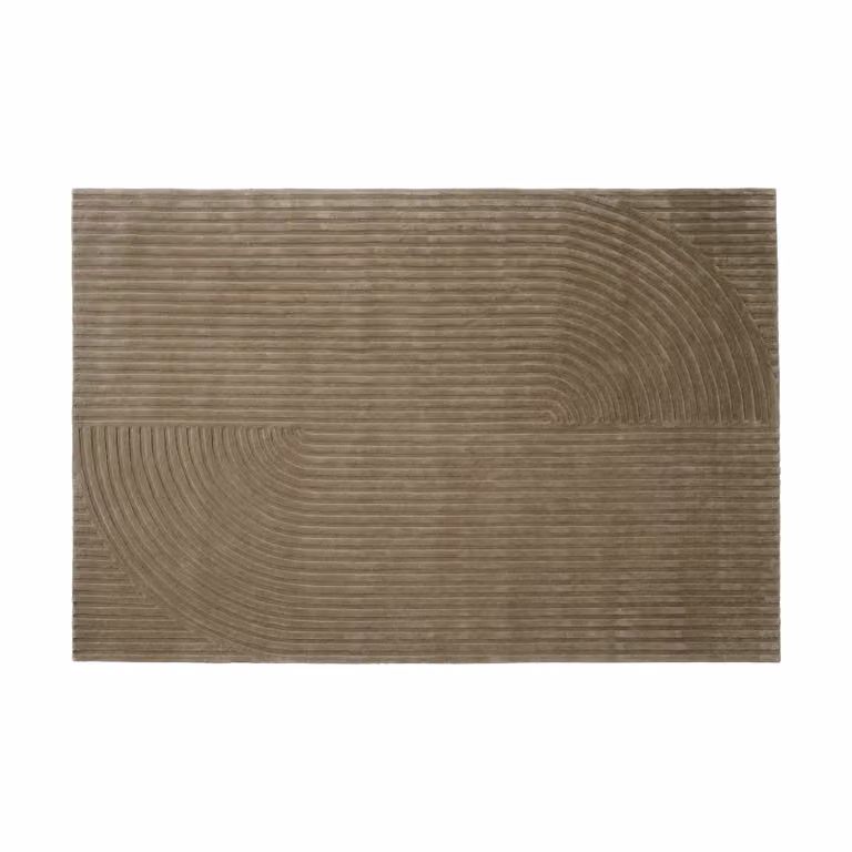Muuto Relevo Rug Quattro vloerkleed van wol, Taupe, 200 x 300 cm