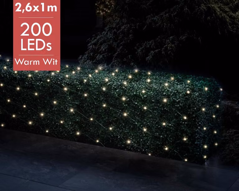 Lumineo LED netverlichting buiten warm wit 2,6 meter