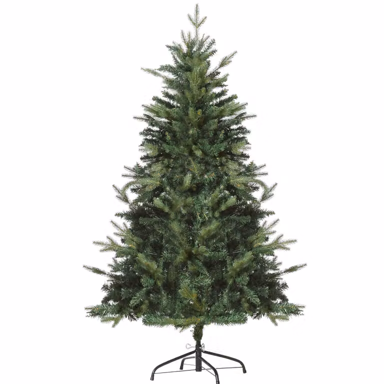 HOMCOM Kerstboom Kunstspar, 1.5 m Hoog, 946 Takken, Groen, Diameter: 95 cm