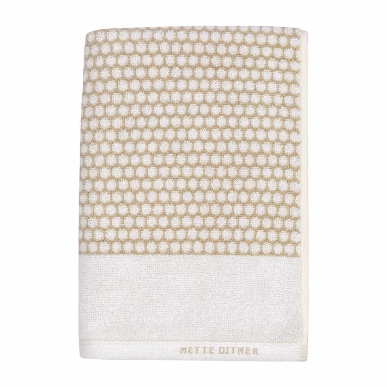 Mette Ditmer Grid badhanddoek Sand-off white 70 x 140 cm