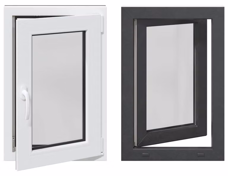 vidaXL Kipp- en draaikraam voor kelder, model RISOR, 60 x 90 cm