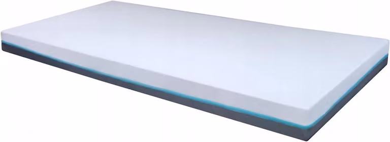 Dubbelzijdig Schuimstofmatras voor Comfortabel Slapen in Wit/Grijs, B/D/H: 200 x 90 x 8 cm