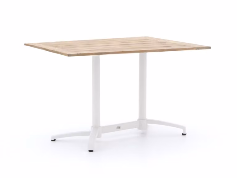 Bellagio Inklapbare Tuintafel van Teakhout - Rechthoekig - B: 140 cm, D: 80 cm, H: 76 cm