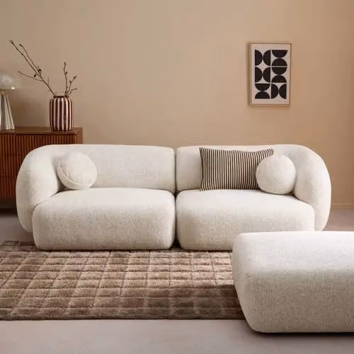 Studio LIVIT hocker Atea met soft body en stoffen bekleding