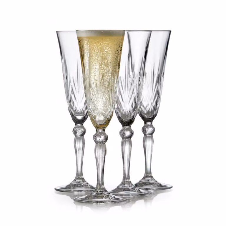 Lyngby Glas Melodia champagneglas 16 cl 4-pack Kristal