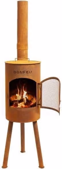 BonFeu Bongiando SP tuinkachel van Cortenstaal, Ø 30 cm x H 142 cm