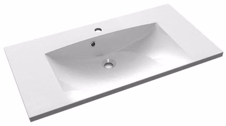 Sapho MARIA wastafel met Gussmarmor blad, wit, B: 90 cm, D: 46 cm
