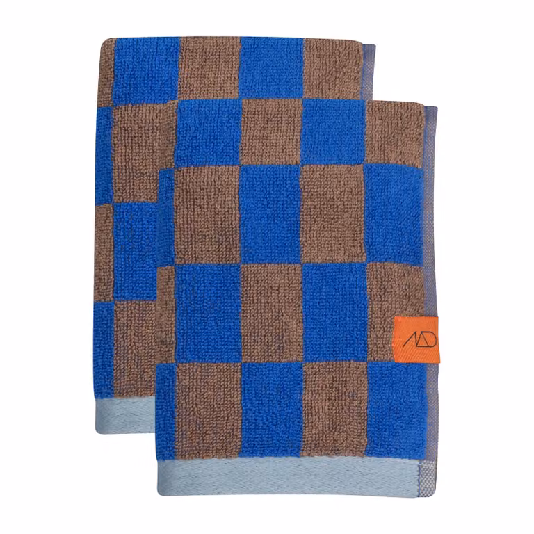 Mette Ditmer Retro handdoek Cobalt, 2-pack, B: 40 cm, H: 55 cm