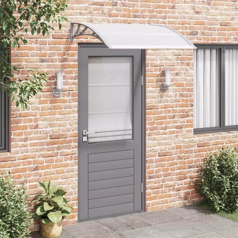 vidaXL Overkapping voor deur, grijs, 120 x 100 cm, polycarbonaat
