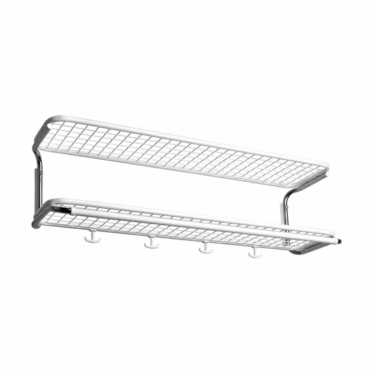 Essem Design Classic 650 hoedenplank wit/chroom met 2 niveaus, breedte: 90 cm