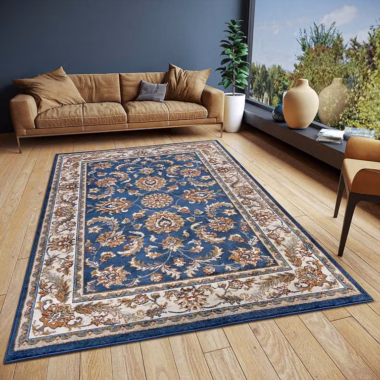 home24 Oosters vloerkleed Reni blauw/donkerblauw B: 120 cm, L: 170 cm