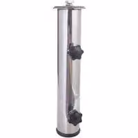 WAN Verstelbare Parasolhouder voor buiten met Dual Button systeem - Zilver - Diameter: 30 cm