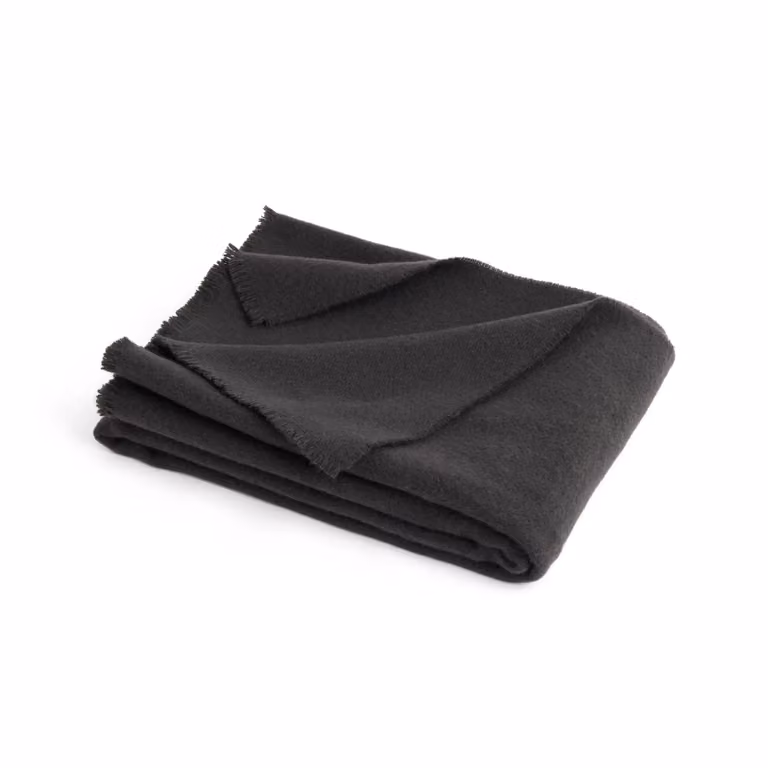HAY Mono wollen plaid Charcoal, B/D: 130 x 180 cm