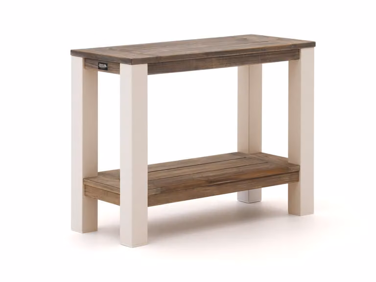 ROUGH Furniture Sidetable ROUGH Rechthoekig Teakhout Grijs