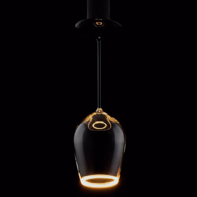 Segula Floating Smoke LED Wijnglas Lichtbron - E27 - 5W - 500lm - 2200K - Transparant - Ø 12cm