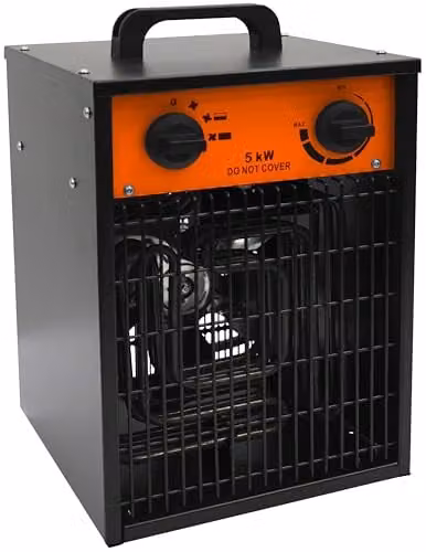HOME It Industriële Werkplaatskachel 5000W - 400V Krachtstroom - Met Thermostaat en CEE-stekker