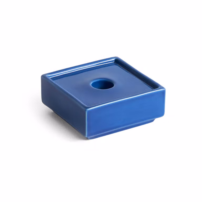 HAY Mattone kandelaar small Blue keramiek